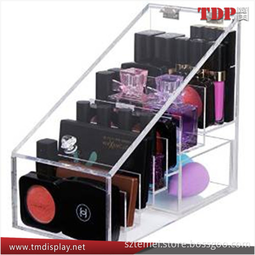 deluxe clear acrylic storage box with hinged lid